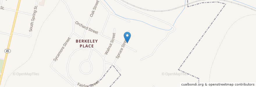 Mapa de ubicacion de Berkeley Place United Methodist Church en Amerika Birleşik Devletleri, Batı Virjinya, Berkeley County, Martinsburg.