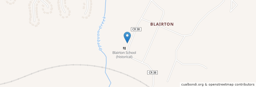 Mapa de ubicacion de Blairton United Methodist Church en ایالات متحده آمریکا, ویرجینیای غربی, Berkeley County.