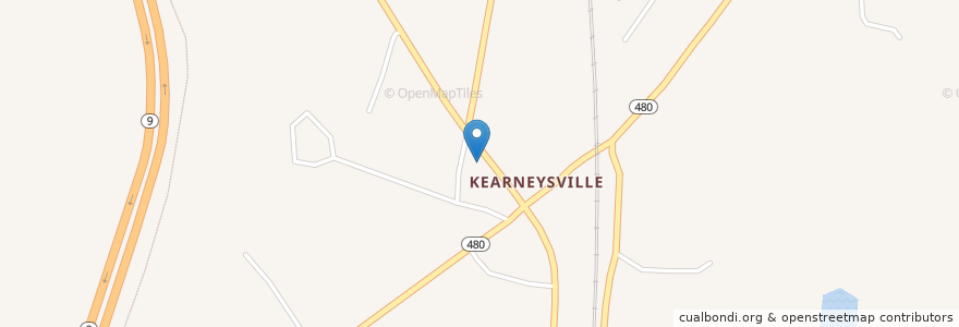 Mapa de ubicacion de Kearneysville Cemetery en 美利坚合众国/美利堅合眾國, 西弗吉尼亚州/ 西維吉尼亞州 / 西維珍尼亞州, Jefferson County.
