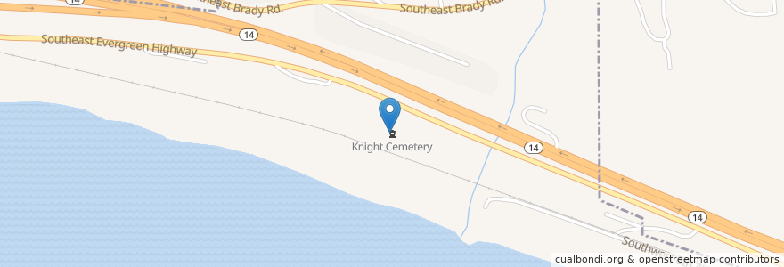 Mapa de ubicacion de Knight Cemetery en Estados Unidos De América, Washington, Clark County.