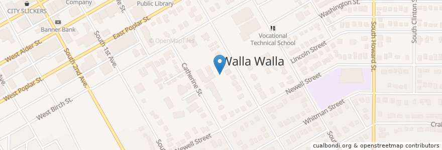 Mapa de ubicacion de Saint Pauls School en United States, Washington, Walla Walla County, Walla Walla.