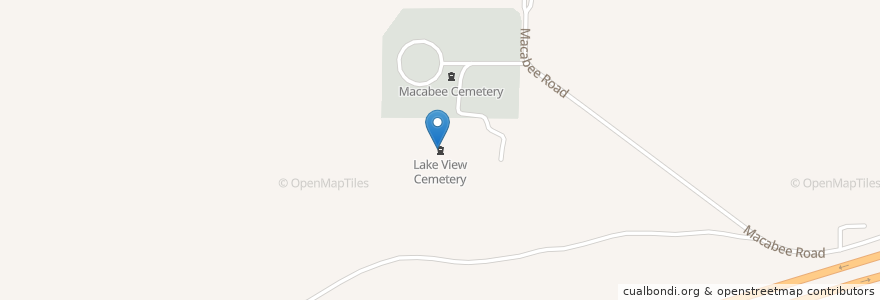 Mapa de ubicacion de Lake View Cemetery en États-Unis D'Amérique, Washington, Lincoln County.