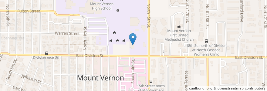 Mapa de ubicacion de Immaculate Conception School en Estados Unidos Da América, Washington, Skagit County, Mount Vernon.