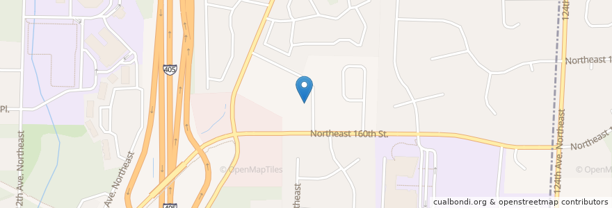 Mapa de ubicacion de Evergreen Academy en United States, Washington, Bothell, King County.