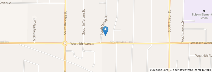 Mapa de ubicacion de Erikson Home School en Amerika Syarikat, Washington, Benton County, Tri-Cities, Kennewick.