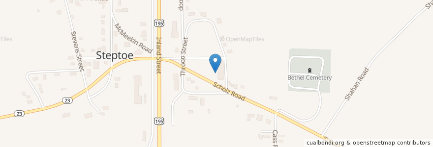 Mapa de ubicacion de Steptoe Elementary School en 미국, 워싱턴, Whitman County.