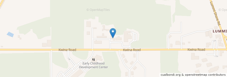 Mapa de ubicacion de Lummi Tribal School en Amerika Syarikat, Washington, Whatcom County.