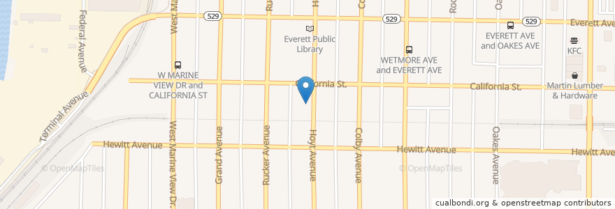 Mapa de ubicacion de Word of Truth Church en Estados Unidos Da América, Washington, Snohomish County, Everett.