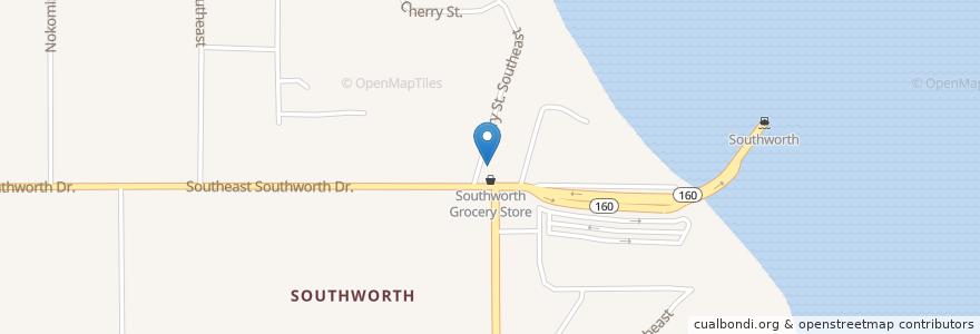 Mapa de ubicacion de Southworth Post Office en Amerika Syarikat, Washington, Kitsap County.