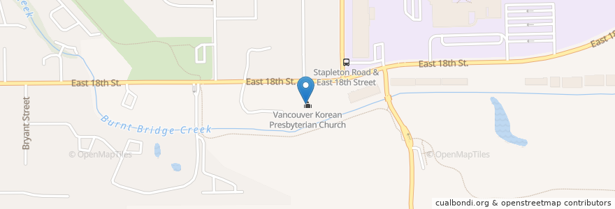 Mapa de ubicacion de Vancouver Korean Presbyterian Church en ایالات متحده آمریکا, واشنگتن, Clark County, Vancouver.
