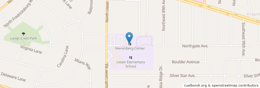 Mapa de ubicacion de Nierenberg Center en Stati Uniti D'America, Washington, Clark County, Vancouver.