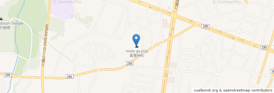 Mapa de ubicacion de 素鵞神社 en Japão, 茨城県, 水戸市.
