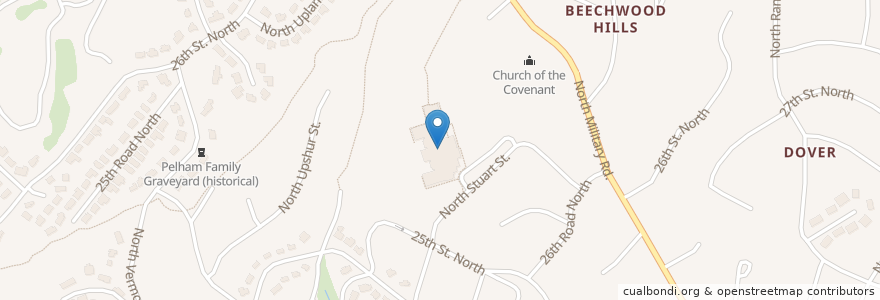 Mapa de ubicacion de Zachary Taylor Elementary School en Amerika Syarikat, Virginia, Arlington County, Arlington.