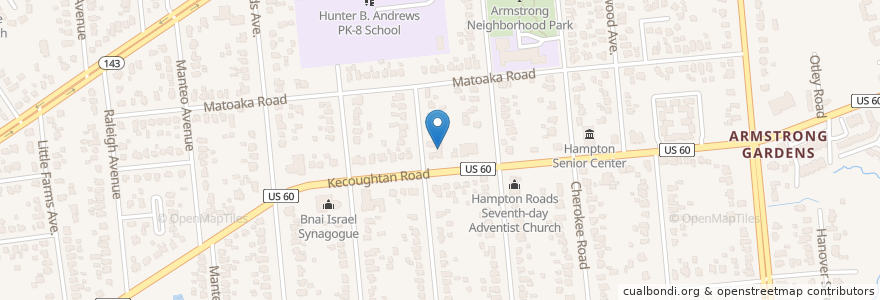 Mapa de ubicacion de Emmanuel Lutheran School en ایالات متحده آمریکا, ویرجینیا, Hampton City, Hampton.