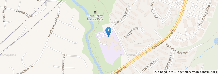 Mapa de ubicacion de William Ramsay Elementary School en 美利坚合众国/美利堅合眾國, 弗吉尼亚州 / 維吉尼亞州 / 維珍尼亞州, Alexandria.