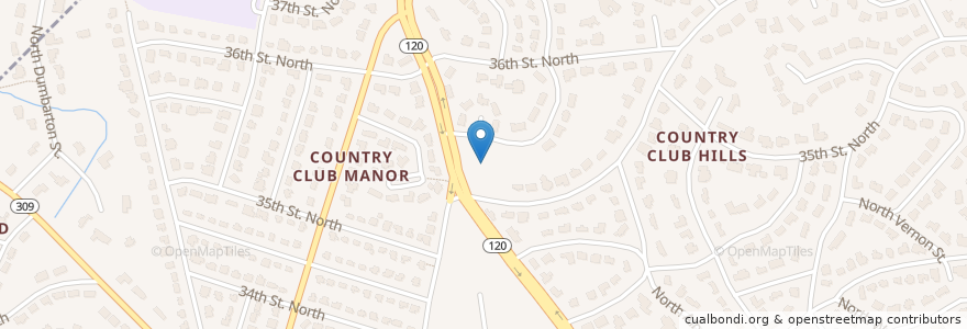 Mapa de ubicacion de Memorial Baptist Church en 미국, 버지니아, Arlington County, Arlington.