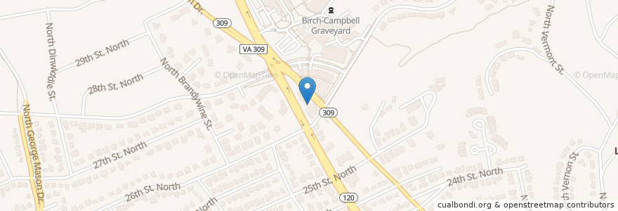 Mapa de ubicacion de Saint Marks United Methodist Church en United States, Virginia, Arlington County, Arlington.