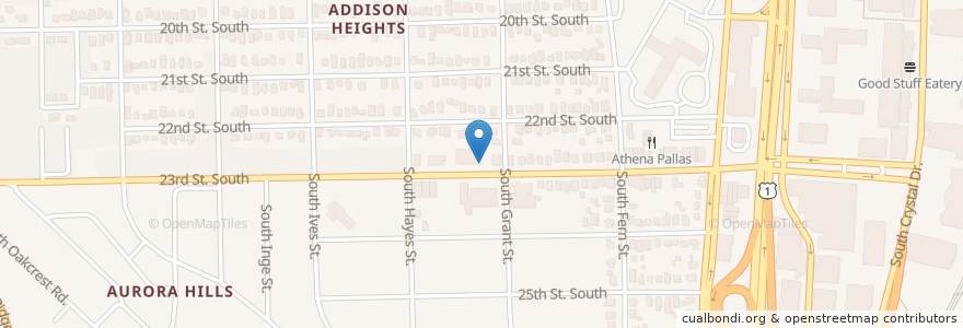 Mapa de ubicacion de Calvary Methodist Church en Соединённые Штаты Америки, Виргиния, Arlington County, Arlington.