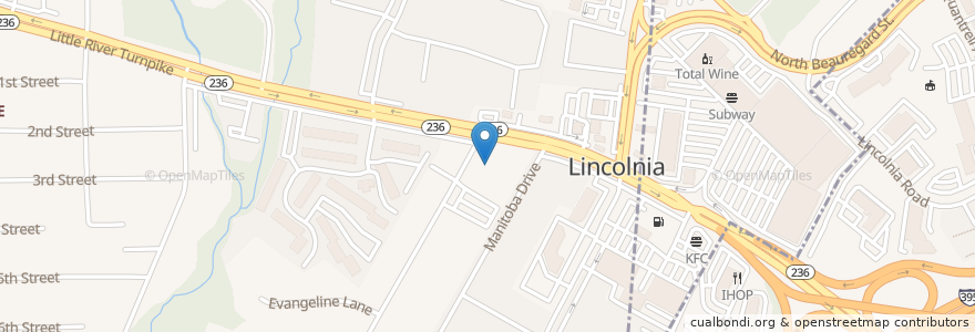 Mapa de ubicacion de Lincolnia Methodist Church en Amerika Syarikat, Virginia, Fairfax County, Lincolnia.