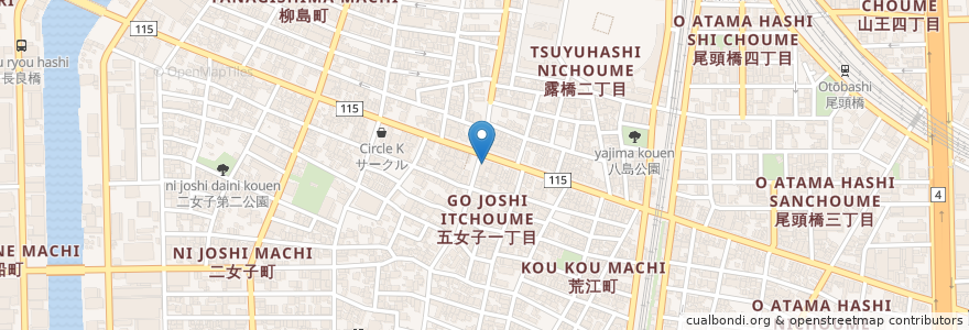 Mapa de ubicacion de 稲本薬局 en 日本, 爱知县, 名古屋市, 中川区.
