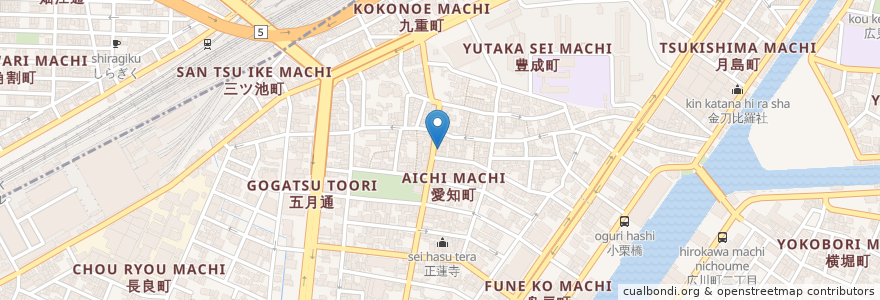 Mapa de ubicacion de 池山歯科医院 en Giappone, Prefettura Di Aichi, 名古屋市, 中村区, 中川区.