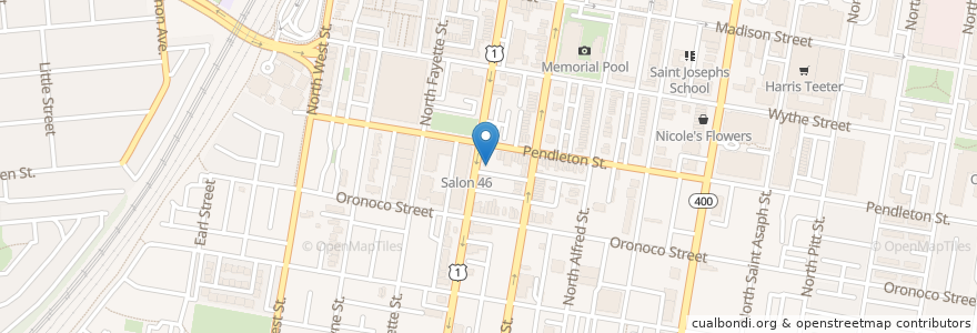 Mapa de ubicacion de Russell Temple Christian Methodist Episcopal Church en 미국, 버지니아, Alexandria.