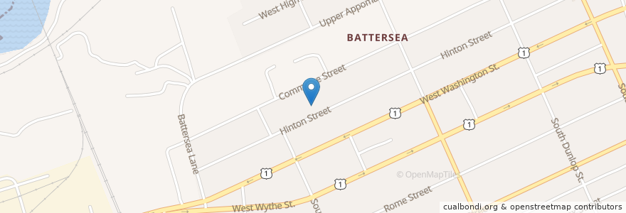 Mapa de ubicacion de Good News Baptist Church en Estados Unidos De América, Virginia, Petersburg.