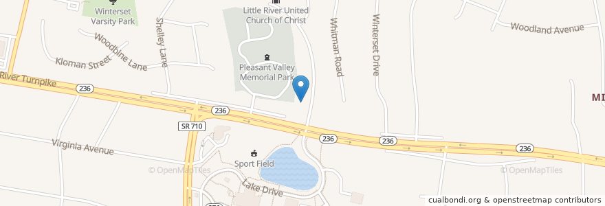Mapa de ubicacion de Gooding Family Cemetery en アメリカ合衆国, バージニア州, Fairfax County, Annandale.