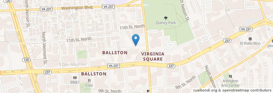 Mapa de ubicacion de Donaldson Family Graveyard en Amerika Birleşik Devletleri, Virjinya, Arlington County, Arlington.