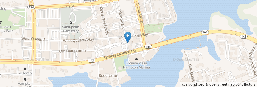Mapa de ubicacion de First United Methodist Church en Vereinigte Staaten Von Amerika, Virginia, Hampton City, Hampton.