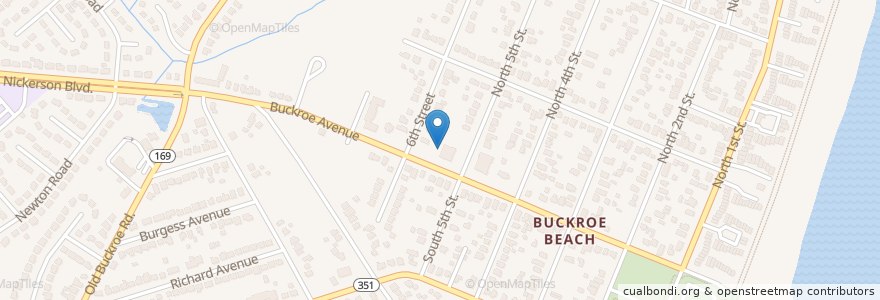 Mapa de ubicacion de Saint Joseph Catholic Church en アメリカ合衆国, バージニア州, Hampton City, Hampton.