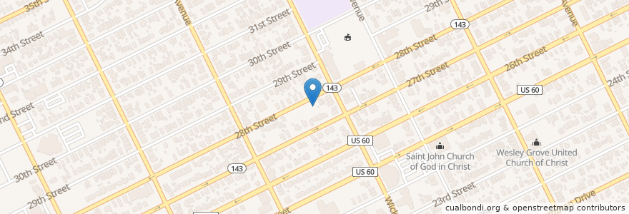 Mapa de ubicacion de Galilee Baptist Church en Estados Unidos Da América, Virgínia, Newport News City, Newport News.