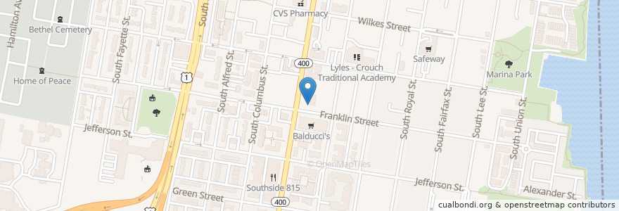 Mapa de ubicacion de Christian Science Reading Room en Amerika Syarikat, Virginia, Alexandria.