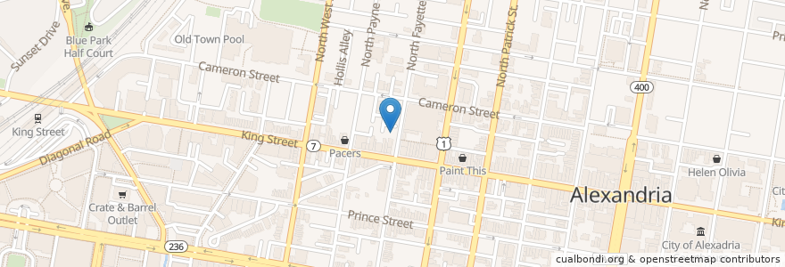 Mapa de ubicacion de Gethsemane Church of God in Christ en 美利坚合众国/美利堅合眾國, 弗吉尼亚州 / 維吉尼亞州 / 維珍尼亞州, Alexandria.