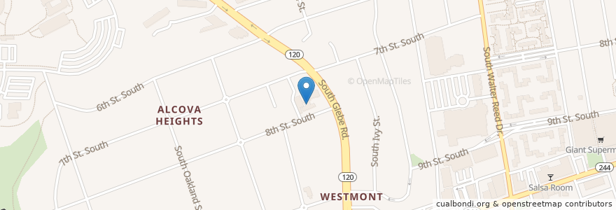 Mapa de ubicacion de Arlington United Methodist Church Preschool en Amerika Syarikat, Virginia, Arlington County, Arlington.