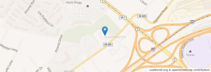 Mapa de ubicacion de Saint Pauls Lutheran Preschool en Estados Unidos Da América, Virgínia, Fairfax County, Idylwood.