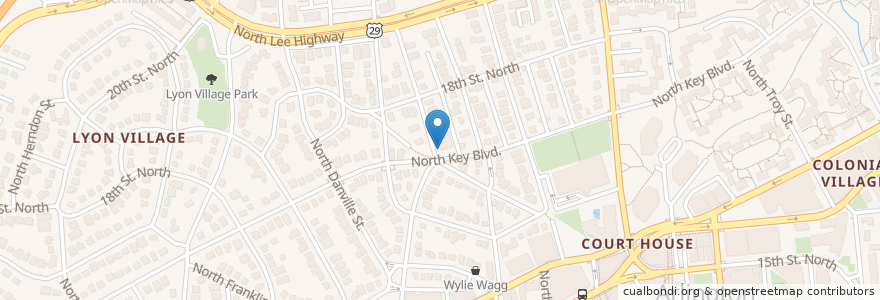 Mapa de ubicacion de Embassy School en Stati Uniti D'America, Virginia, Arlington County, Arlington.