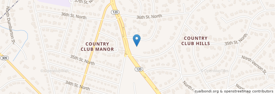 Mapa de ubicacion de Chesterbrook Montessori School en Verenigde Staten, Virginia, Arlington County, Arlington.