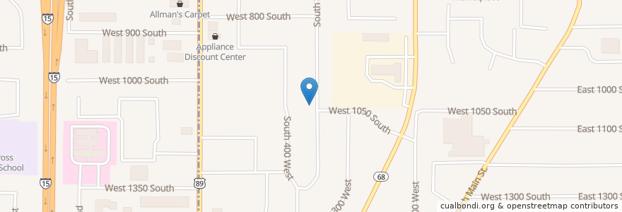 Mapa de ubicacion de Jehovahs Witnesses Bountiful Congregation en Amerika Syarikat, Utah, Davis County, Bountiful.