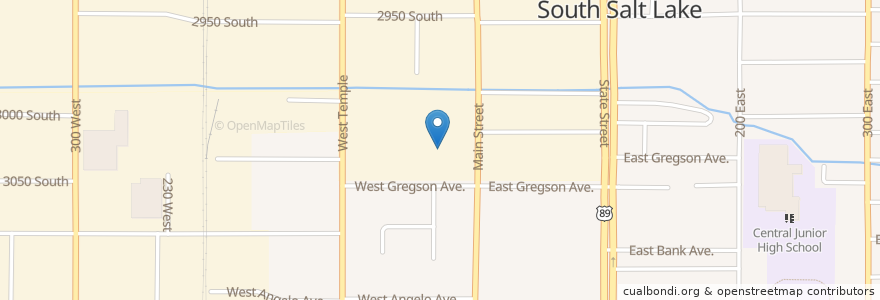 Mapa de ubicacion de New Life Christian Center en États-Unis D'Amérique, Utah, Salt Lake County, South Salt Lake.