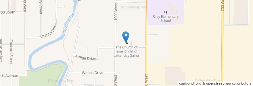 Mapa de ubicacion de The Church of Jesus Christ of Latter-day Saints en États-Unis D'Amérique, Utah, Salt Lake County, Salt Lake City.