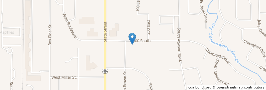 Mapa de ubicacion de The Church of Jesus Christ of Latter-day Saints en アメリカ合衆国, ユタ州, Salt Lake County, Murray.