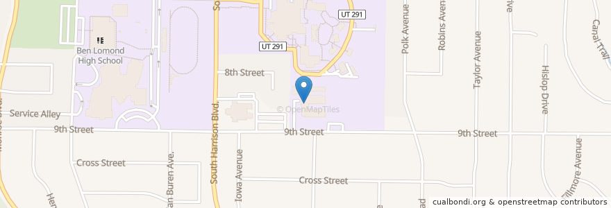 Mapa de ubicacion de Horace Mann School en アメリカ合衆国, ユタ州, Weber County, Ogden.