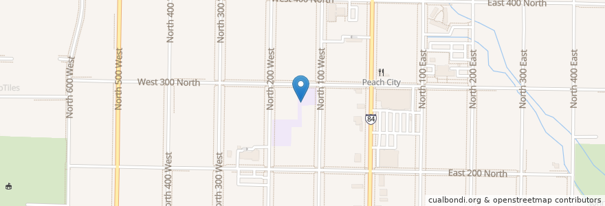 Mapa de ubicacion de Lincoln School en アメリカ合衆国, ユタ州, Box Elder County, Brigham City.
