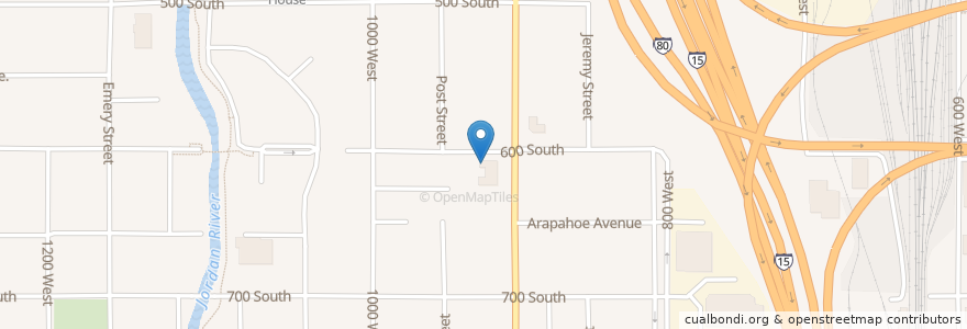 Mapa de ubicacion de Riverside School en 미국, 유타 주, Salt Lake County, Salt Lake City.