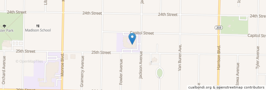 Mapa de ubicacion de Sacred Heart Academy en 미국, 유타 주, Weber County, Ogden.
