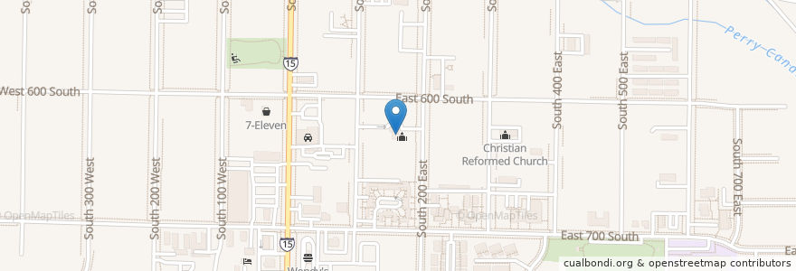 Mapa de ubicacion de Brigham City Bible Church en 美利坚合众国/美利堅合眾國, 犹他州 / 猶他州, Box Elder County, Brigham City.