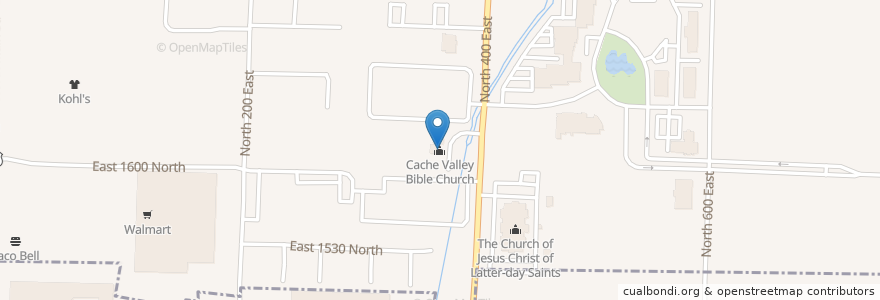 Mapa de ubicacion de Cache Valley Bible Church en United States, Utah, Cache County, North Logan.