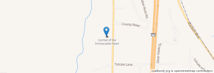 Mapa de ubicacion de Carmel of the Immaculate Heart en 미국, 유타 주, Salt Lake County, Holladay.