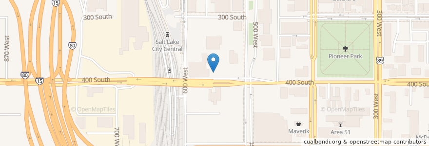 Mapa de ubicacion de Church of God in Christ en États-Unis D'Amérique, Utah, Salt Lake County, Salt Lake City.